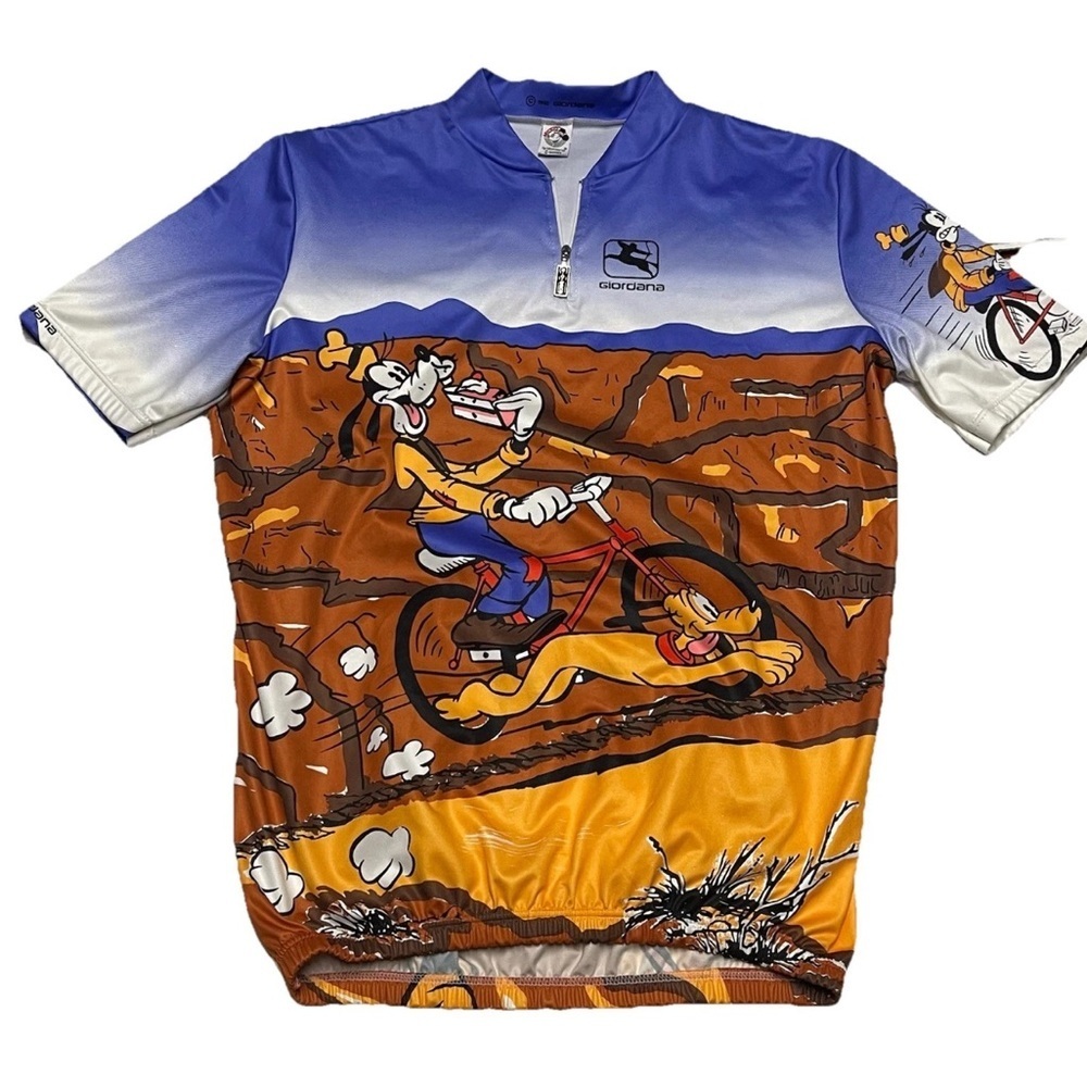 Vintage Giordana Disney Cycling Jersey Mens Pluto and Goofy Sz XXL Made In Italy